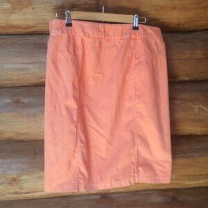 Orvis Orange Cotton Casual Athletic Indoor/Outdoor Skirt Size 14